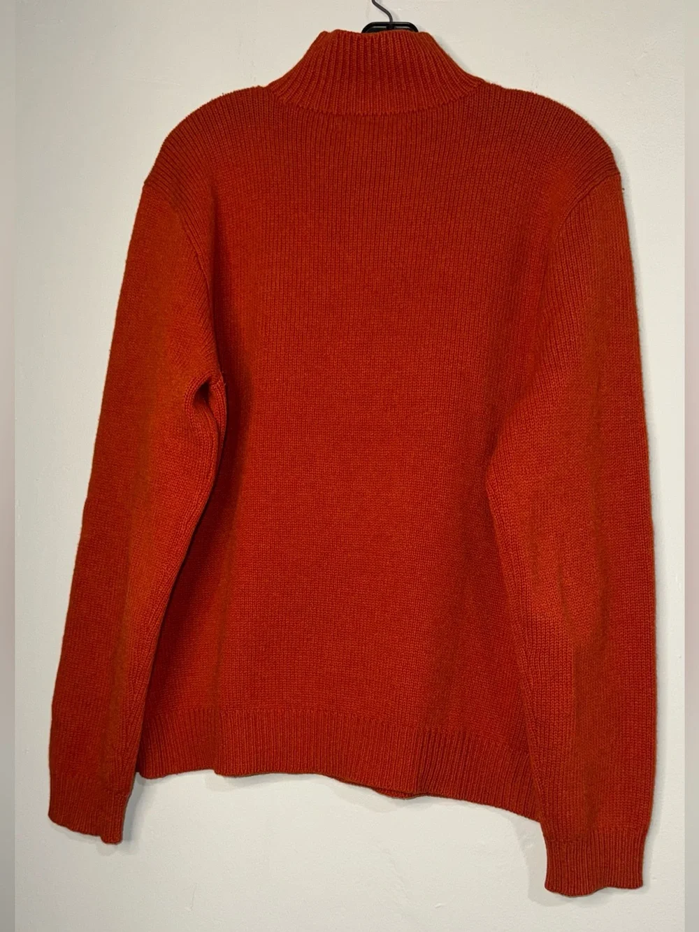 Polo by Ralph Lauren Orange Half-Zip Wool Sweater